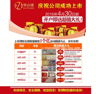 理财公司上市送大礼