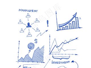信息图标手绘风格饼图PPT矢量图形...