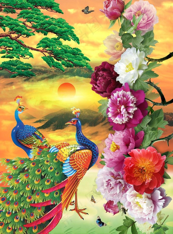 花开富贵图片