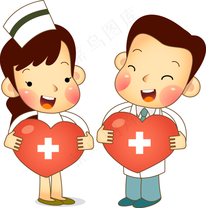 卡通医院医生护士医疗png素材
