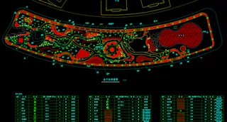 公园广场绿化 园林绿化施工图纸图片