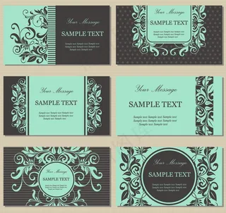 欧式花纹 卡片图片