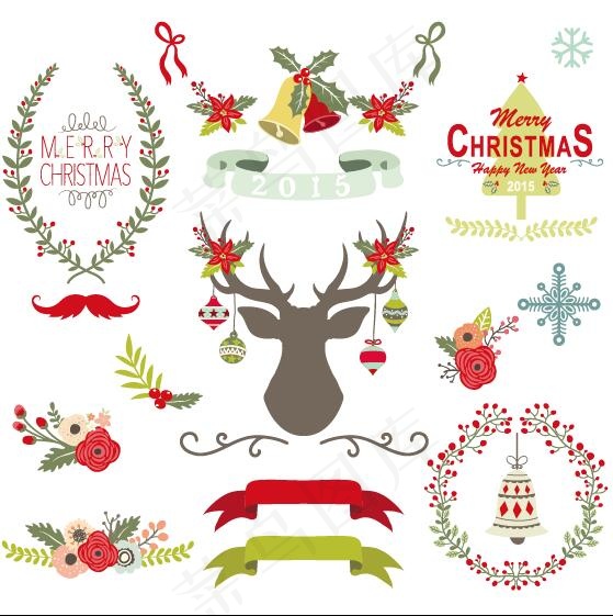 圣诞节元素矢量素材