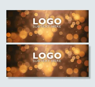 梦幻光斑中的文字logo