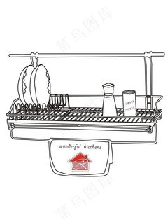 厨房碗碟架图片