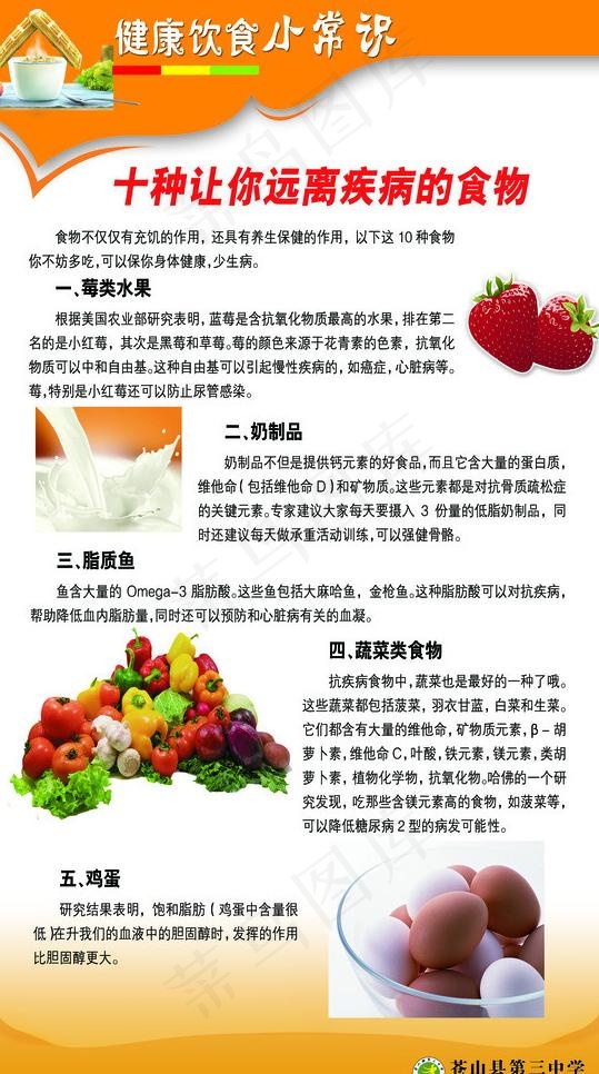 健康饮食健康常识图片psd模版下载