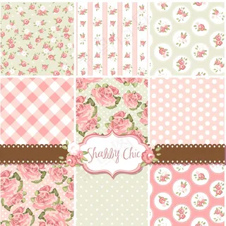 破旧的别致的玫瑰图案和无缝背景理想...