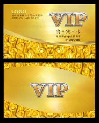 奢华尊贵VIP卡贵宾卡模板