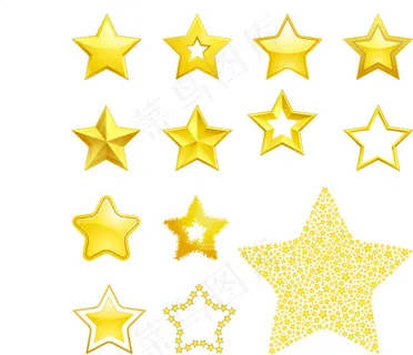 五星好评的星星淘宝素材