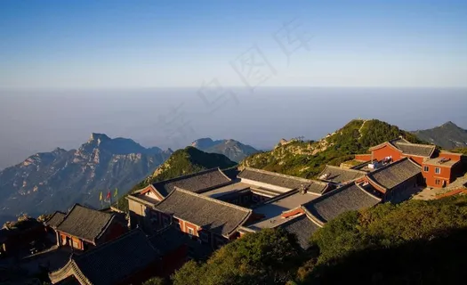 泰安泰山 鸟瞰图图片