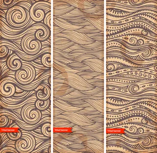 海浪线条背景矢量素材