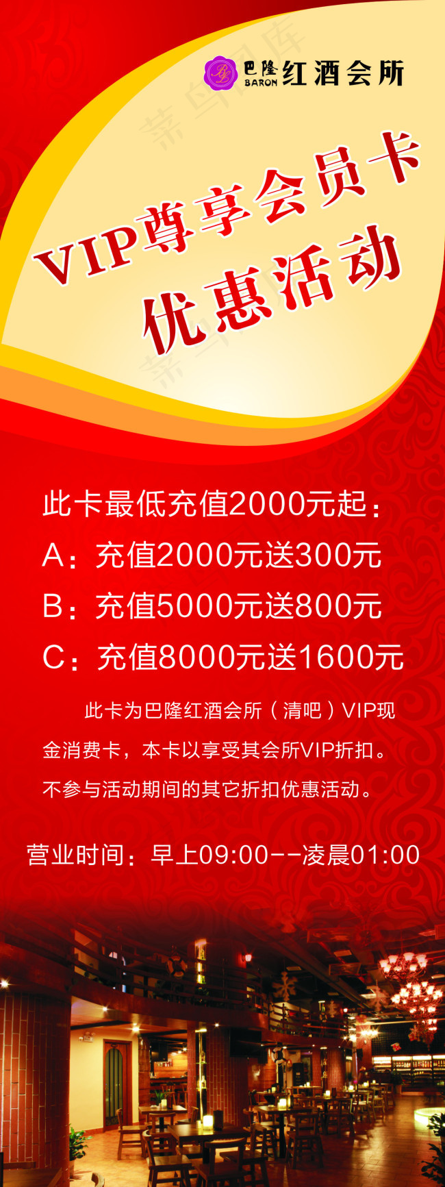 红酒会所展架(600X1600)cdr矢量模版下载