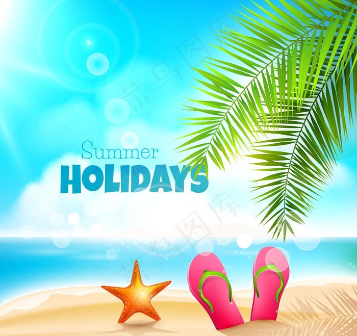 夏日旅游度假背景图片