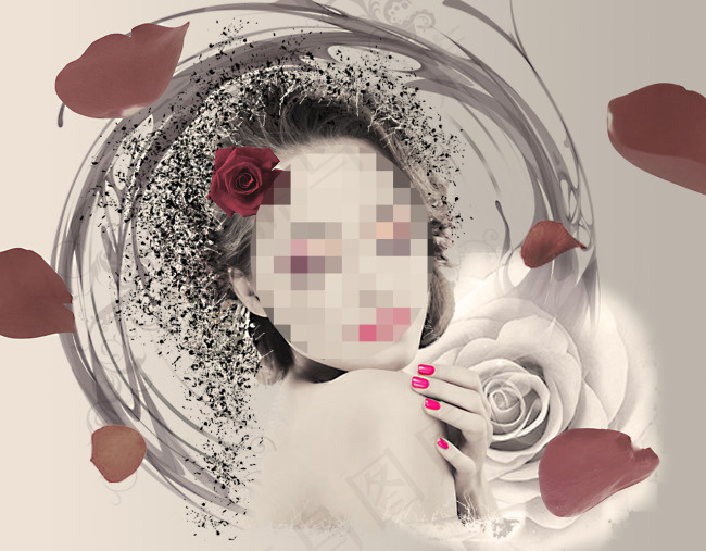 水墨美女