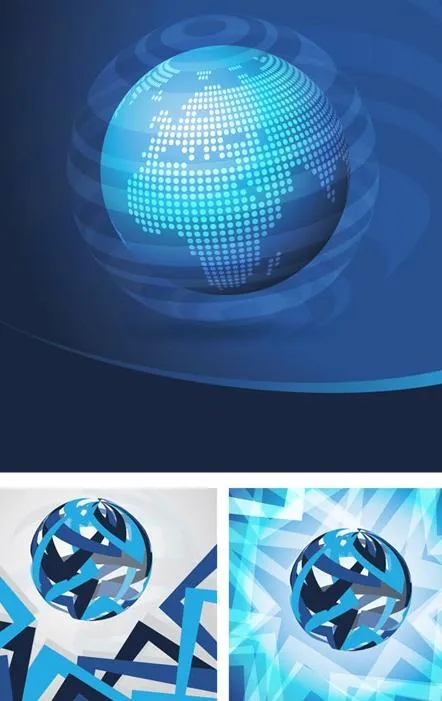 抽象地球矢量素材