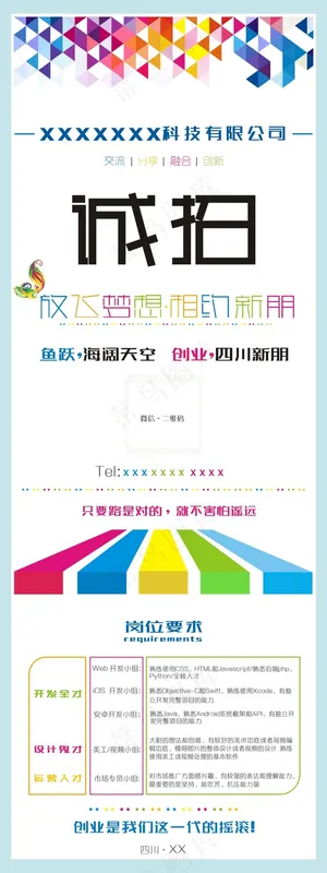 招聘海报、展板设计