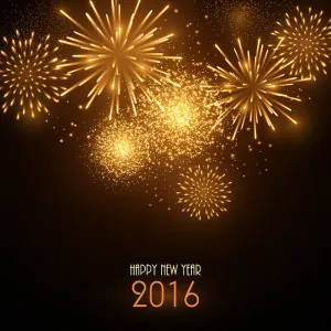 金色节日烟花