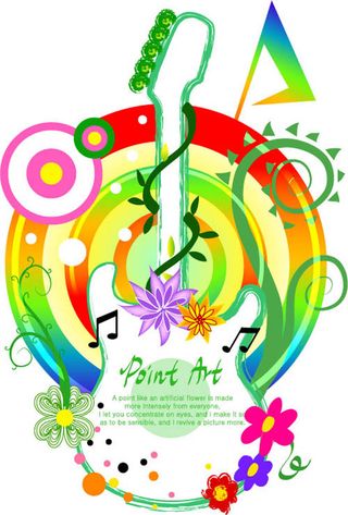 电吉他装饰插画