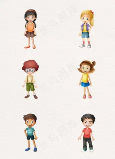 开学季元素卡通儿童矢量素材