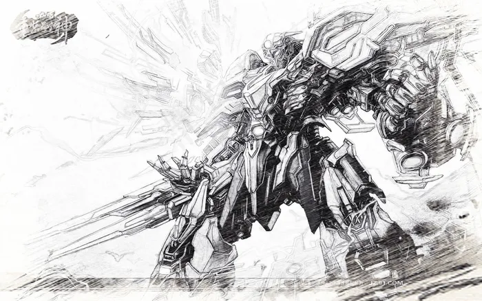 机战素描画
