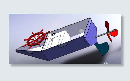 电动小船3D模型 电动小船3D模型