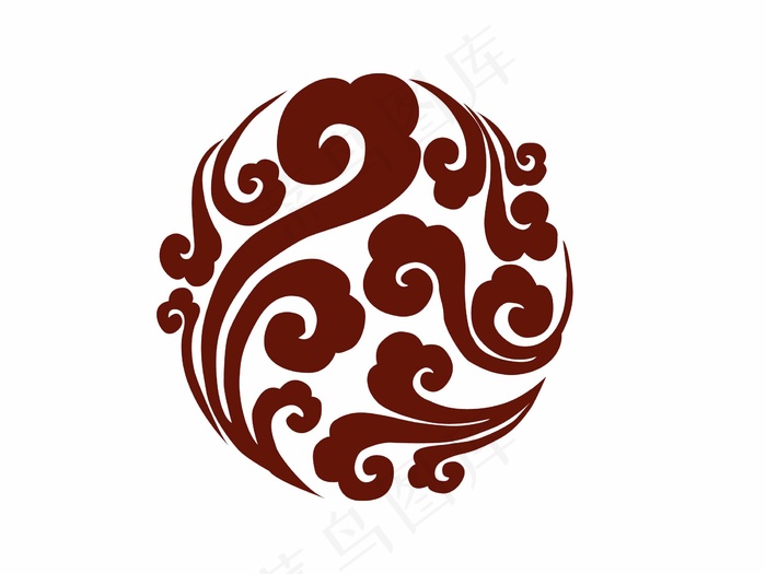 圆形云纹矢量图ai矢量模版下载