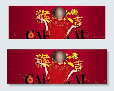 淘宝猴年新年女装店铺海报psd图片