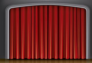 拉上的幕布舞台设计矢量素材图片