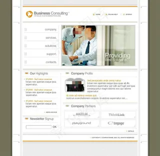 商业沟通交流网页psd模板