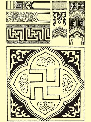 中式花纹花边图案