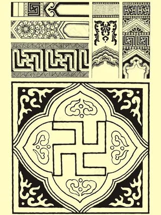 中式花纹花边图案