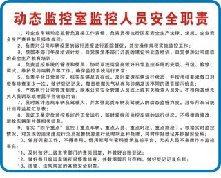 动态监控室监控人员安全职责