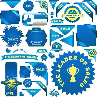 商品销售标贴标签设计矢量素材