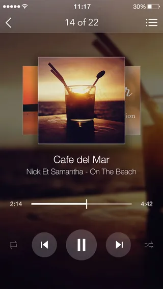 黄昏音乐播放器移动手机APP界面UI