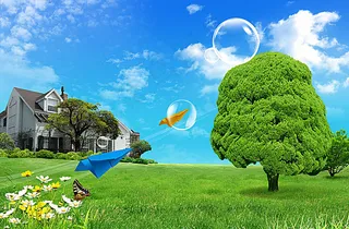 城市建设展板背景