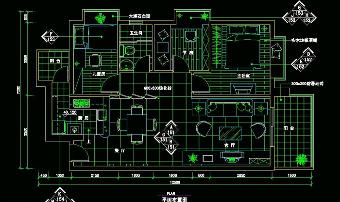 CAD居室卧室全套