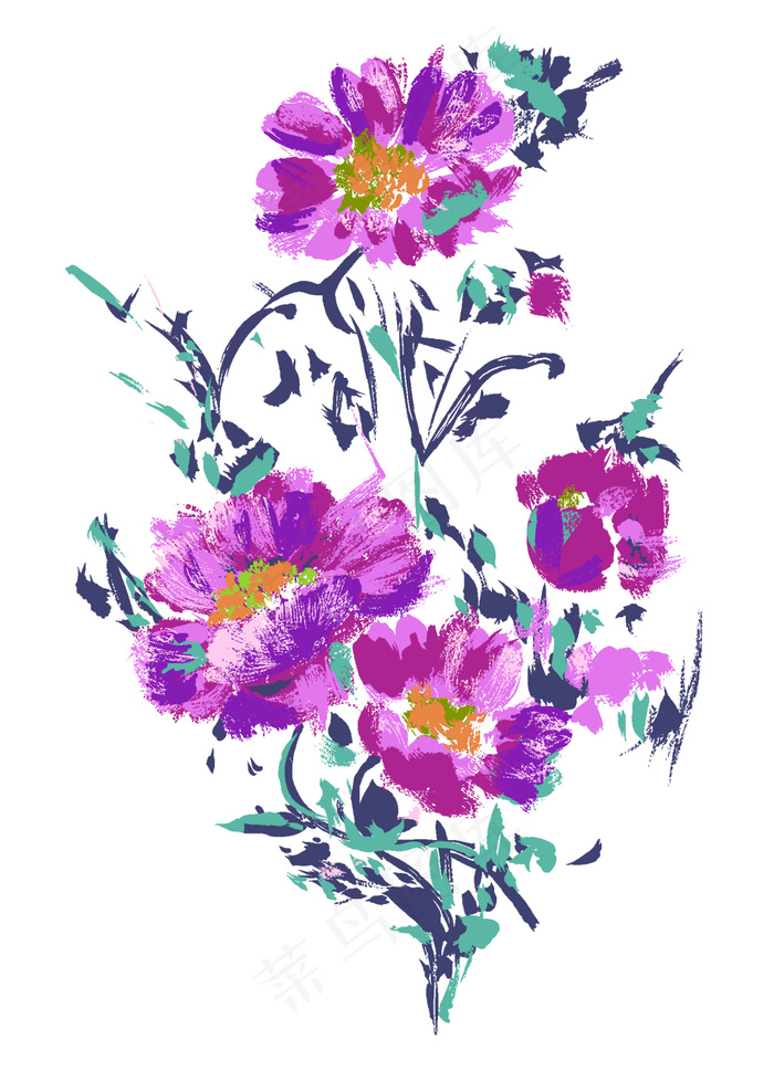 2016手绘花卉超清ps设计素材