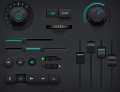 免费黑暗控制台UI套件