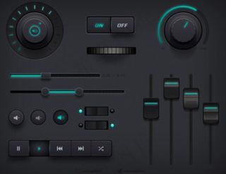 免费黑暗控制台UI套件