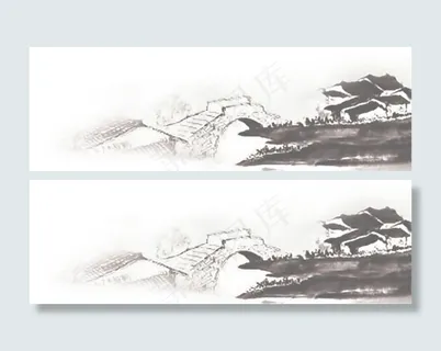 山间水墨画