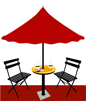 悠闲下午茶矢量素材