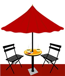 悠闲下午茶矢量素材