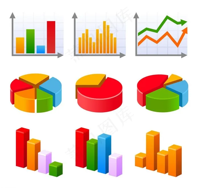 3d图表图片eps,ai矢量模版下载