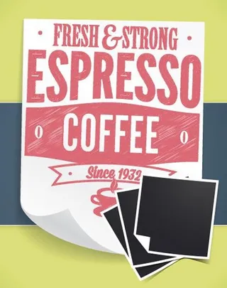 咖啡海报背景矢量素材图片