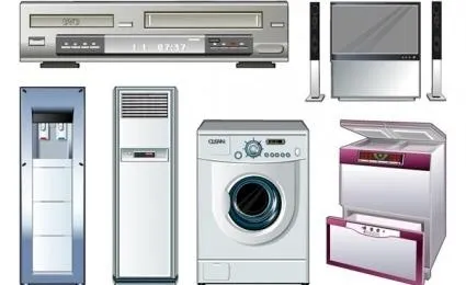 家用电器的向量ai矢量模版下载