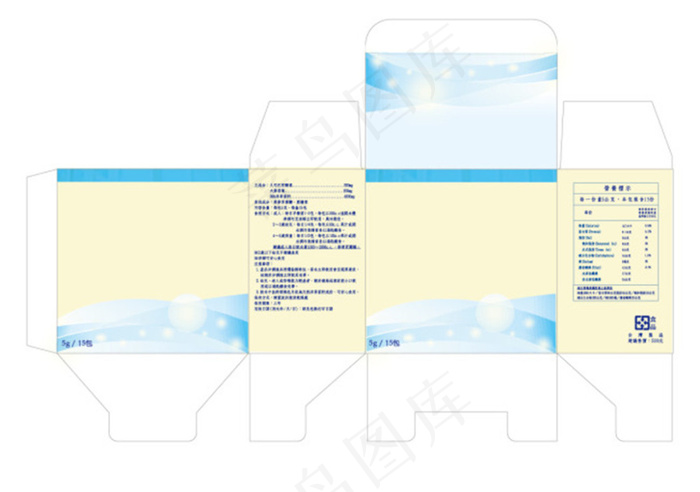 15包益生菌粉包装设计刀模模板下载cdr矢量模版下载