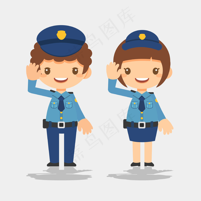 卡通学生儿童插画风格人物元素矢量素...