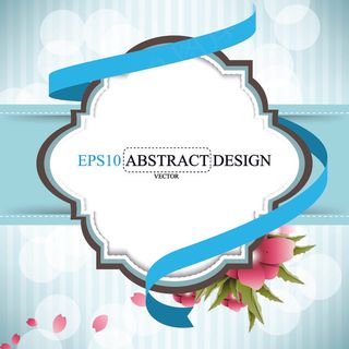 植物花纹鲜花装饰边框矢量素材