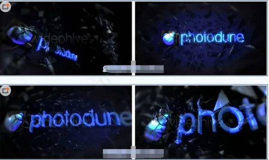 击碎玻璃破碎效果Logo标志展示A...