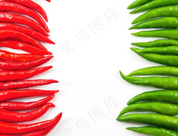 红色绿色辣椒